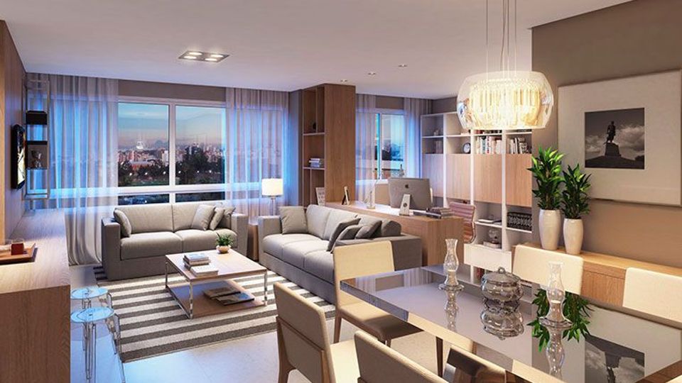 Apartamento Opção 2 Dormitórios com Living Estendido 85,87m² Privativos