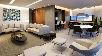 Living do empreendimento Montblanc da contrutora de alto padrão Zuckhan